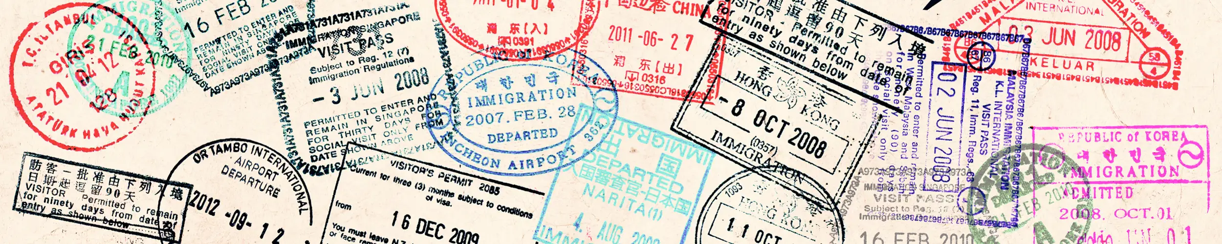 Passport Stamps NFP Ireland Travel Agents Insurance