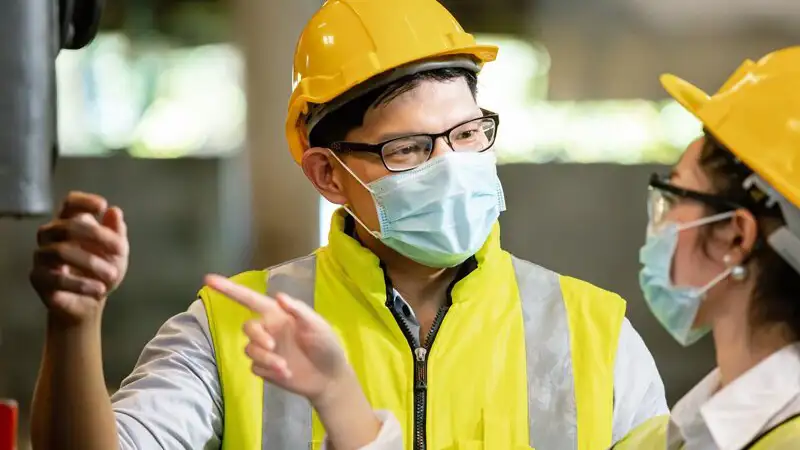 laborers in conversation