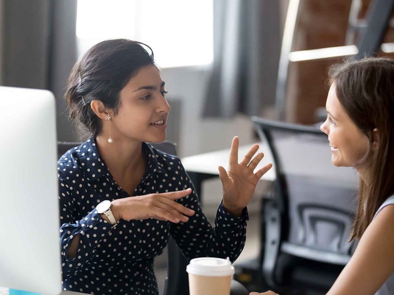 people having a conversation