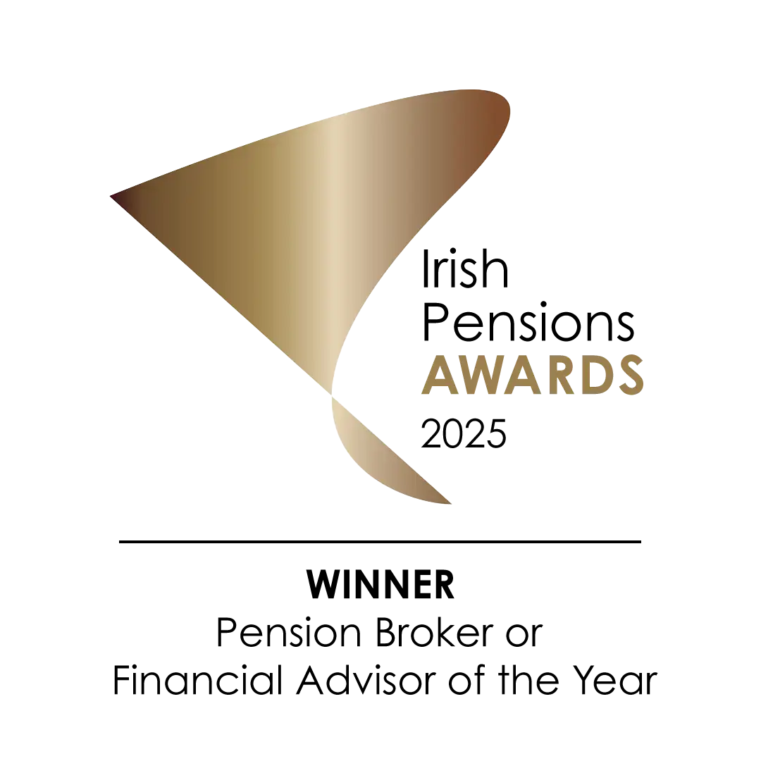 IRISH PENSION AWARDS 2025 WINNER LOGO BLACK